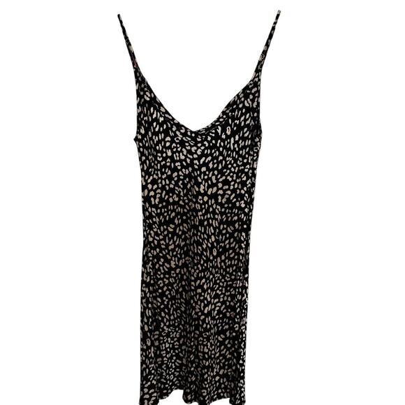 Dress Forum Satin Cowl Neck Patterned Mini Slip Dress Women's Size Medium - Picture 3 of 4